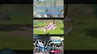 Shiny Alpha Hisuian Samurott Signature Move Ceaseless Edge in Pokemon Legends Arceus [upl. by Glarum]