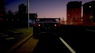 Nissan GTR Night Ride Gameplay Thrustmaster steering wheel and peddles4K HD [upl. by Gannie338]