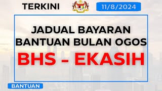 Jadual Pembayaran Bantuan Kerajaan Ogos 2024 BSH EKasih dan Subsidi Diesel Budi Madani R1 [upl. by Mable]