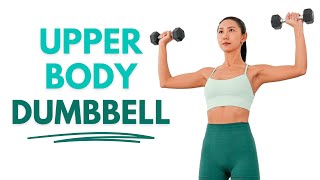 20 MIN Toned Upper Body Dumbbell Workout🔥 Arms Back ABS  Standing Only No Repeat [upl. by Jo Ann]