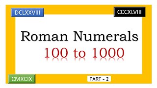 Roman Numerals made EASY  100 to 1000  Explained in MALAYALAM [upl. by Klinges]