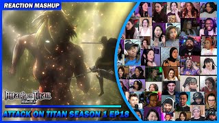 Attack on Titan Season 1 Episode 18 Reaction Mashup  進撃の巨人 shingekinokyojin attackontitan aot [upl. by Aniakudo]