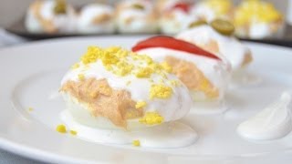 Huevos Rellenos de Atún  Recetas de cocina fáciles [upl. by Durr739]