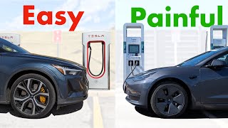 EV Road Trips Suck Now Except in a Tesla [upl. by Noned]