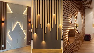 100 Modern Living Room Wall Decorating Ideas 2024 Home Interior Design Wooden Wall Cladding P8 [upl. by Auhso]