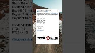 National Aluminium Company Ltd has recommended a Final Dividend for FY24 Dividend NALCO Shorts [upl. by Yrag53]