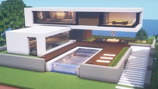 Minecraft Tutorial  Modern House  Gracium  Modern City 18 [upl. by Manda]