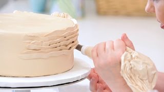 How to Pipe Ruffles on a Cake [upl. by Aniez958]