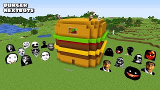 SURVIVAL BURGER HOUSE WITH 100 NEXTBOTS in Minecraft  Gameplay  Coffin Meme [upl. by Amaral948]