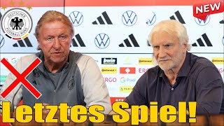 Letztes Spiel Er wurde offiziell gefeuert Auf Wiedersehen Horst Hrubesch [upl. by Andromeda]