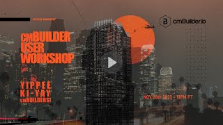 cmBuilder User Workshop November 2023  Demo of recent updates Editing imported models Geolocation [upl. by Fermin]