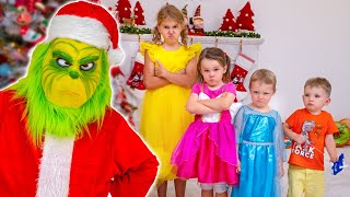 Five Kids The Grinch Stole Christmas  more Childrens Songs and Videos [upl. by Lajes478]