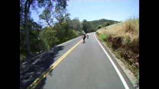 longboarding june 2009 Go pro helmet cam auburn Berkeley Eldorado hills [upl. by Ecnerolf597]