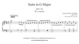 Handel  Suite in G Major HWV 441 37  Courante [upl. by Animsay]