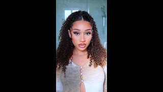 Trying This New Curly Hairstyle cute  easy [upl. by Jonna]