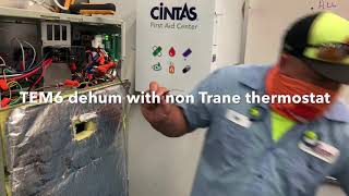 change one wire in the Trane TEM 6 air handler to work with non Trane tstat With a dehum function [upl. by Yrffej218]