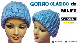 Gorro de Mujer a Crochet Fácil en Todas las Tallas – Tejidos a Ganchillo [upl. by Ocnarf]