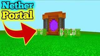 I Create a Beautiful Nether Portal Design [upl. by Morgan]