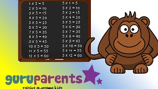 Times Tables Song 5 Slow Version  Multiply by 5 for beginners [upl. by Nnave]