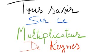 ✅ Le multiplicateur en Macroéconomie [upl. by Ramo]