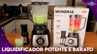 LIQUIDIFICADOR MONDIAL TURBO INOX L1200W LIQUIDIFICADOR BARATO E POTENTE UNBOXING COMPLETO [upl. by Zora530]