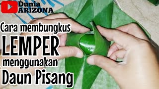 Cara membungkus Lemper dengan daun pisang [upl. by Dopp197]