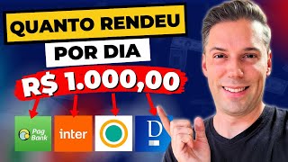 QUANTO RENDEU por dia R 100000 em 1 mês no CDB LIQUIDEZ DIÁRIA PagBankInterSofisaDaycoval [upl. by Kirschner]