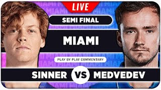 SINNER vs MEDVEDEV • ATP Miami Open 2024 SF • LIVE Tennis PlaybyPlay Stream [upl. by Airrehs238]