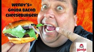 Wendys® New Gouda Bacon Cheeseburger REVIEW [upl. by Lister]