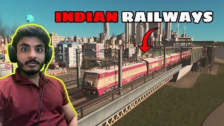 INDIAN RAILWAYS TRAIN IN MY CITY  City skylines  Part 20 HINDI Gameplay 2023 [upl. by Amend]