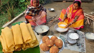 Grandma special PATISHAPTA PITHA recipe  পাটিসাপটা পিঠা রেসিপি [upl. by Fidele321]