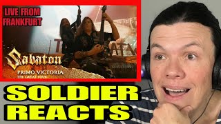 SABATON  Primo Victoria FrankfurtLIVE DDay Landings 80th Anniversary US Soldier Reacts [upl. by Anitra]