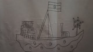 draw the diagram ship easily in paper😱😱 [upl. by Netsrejk]