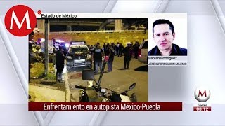 Balacera en la MéxicoPuebla un muerto y 9 detenidos [upl. by Alorac]