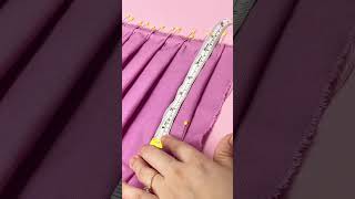 ⚡Amazing tip to stitch perfect pleates on skirt or frock⚡shorts stichingskills shortvideo diy [upl. by Ammann492]