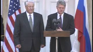 Press Conference with President Clinton amp President Yeltsin [upl. by Kerri428]