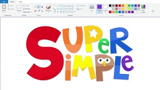 How to draw the Super Simple logo using MS Paint  How to draw on your computer [upl. by Oirrad309]