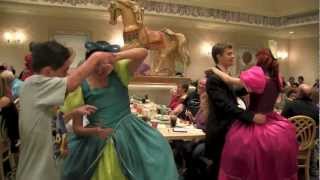 Drizella and Anastasia Jonathan Proposes and they all dance at 1900 Park Fare Dec 2012 [upl. by Soirtemed]