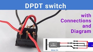 DPDT switch with Connection and Diagram  Double Pole Double Throw  Explained with animation [upl. by Holton]