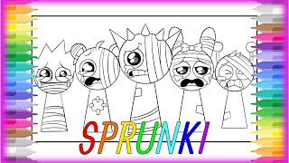 SPRUNKI but THEY SURVIVED  How to Color SPRUNKI ORIGINAL [upl. by Mikal]