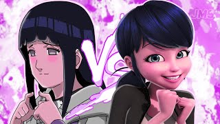 Hinata Vs Marinette Batalha de Psicóticas [upl. by Kuehn]