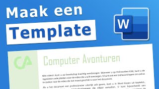 Word Template  Ontwerp een Eigen Sjabloon in Word [upl. by Dream702]