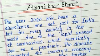 Essay on Atmanirbhar bharat in english  Atmanirbhar bharat essay in english [upl. by Ynohtnacram241]