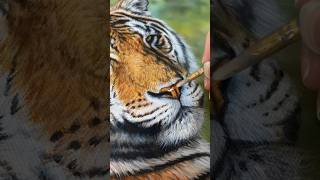 Realistic Tiger Painting in Acrylics [upl. by Odranoel]