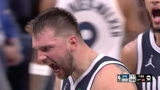 Luka Doncic hits a DEEP DAGGER 3 vs the Timberwolves 🎯  NBA on ESPN [upl. by Alracal178]