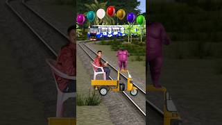 Funny cute dancing dog vs auto rickshaw stop the highspeed train shortsfeed trendingshorts [upl. by Aiasi]