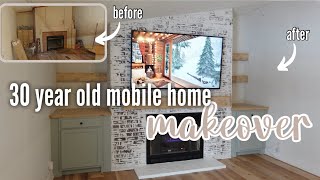 TRANSFORMING OUR 30 YEAR OLD MOBILE HOME FIXER UPPER INTO OUR DREAM HOME Mobile home makeover ep15 [upl. by Sallie391]