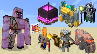 Enchanted Iron Golem vs Minecraft Dungeons Mobs and Bosses [upl. by Gisella786]