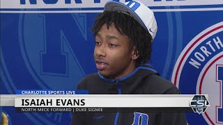 North Mecks Isaiah Evans signs with Duke [upl. by Beaston335]