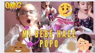 MAMÁ POR UN DÍA 👶🏻 MI BEBÉ SE HACE POPO 💩 😮‍💨😱😱 [upl. by Deerdre]